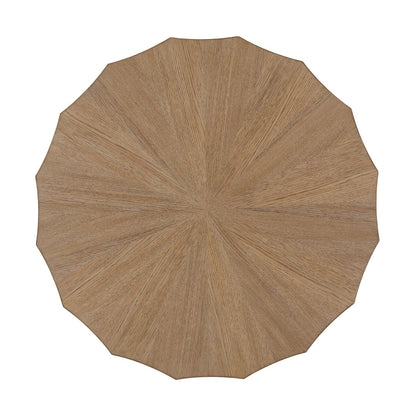 Natural Rubber Wood and Oak Veneer Table 22 in Wide