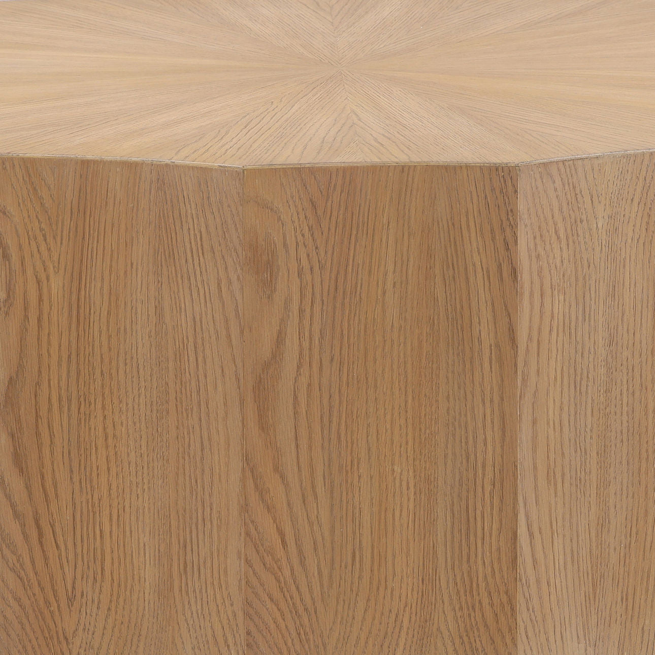 Natural Rubber Wood and Oak Veneer Table 42.5 in Wide