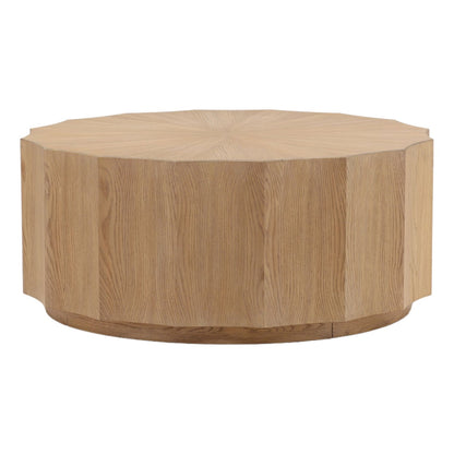 Natural Rubber Wood and Oak Veneer Table 42.5 in Wide