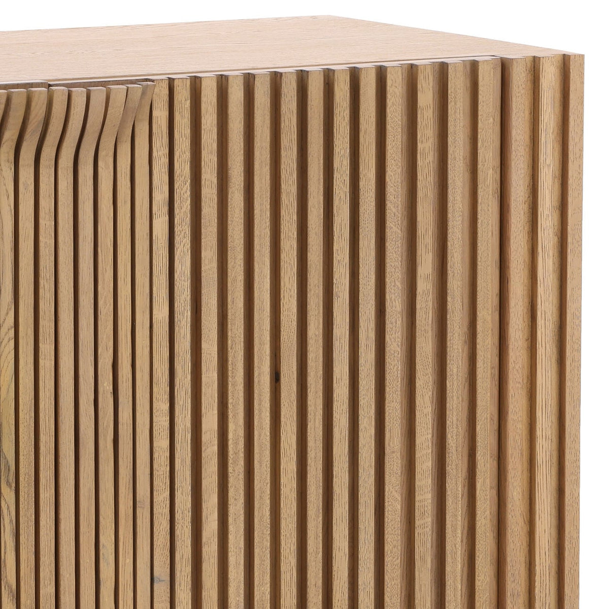Elevated Oak Wood and Oak Veneer Cabinet