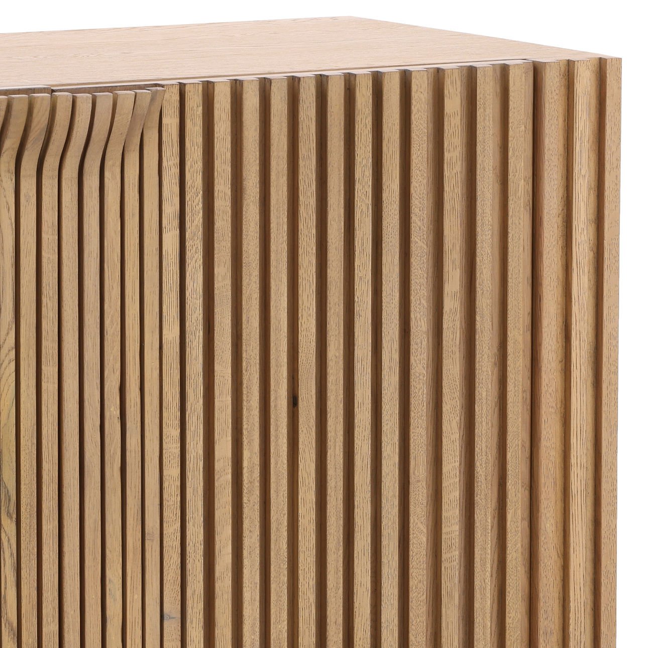 Natural Oak Wood and Oak Veneer Sideboard 41 in Wide