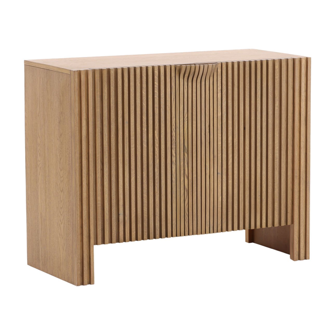 Natural Oak Wood and Oak Veneer Sideboard 41 in Wide