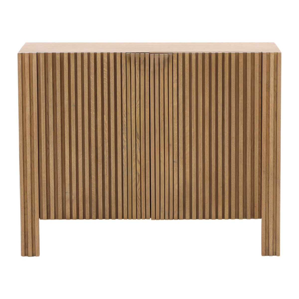 Elevated Oak Wood and Oak Veneer Cabinet