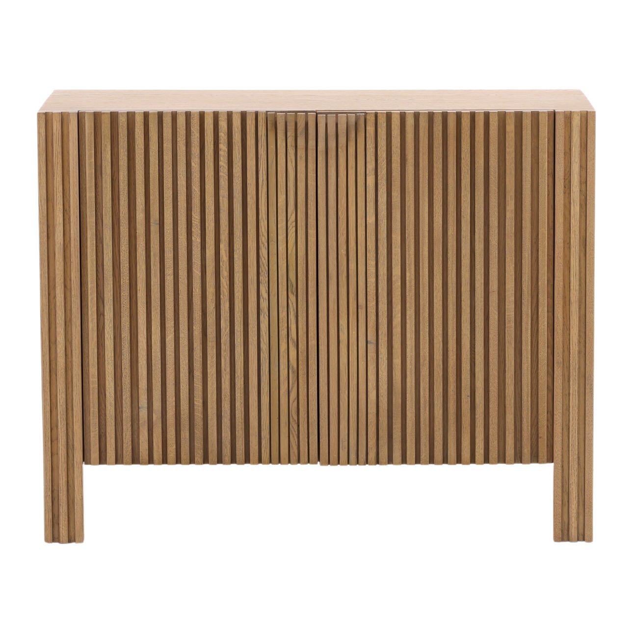 Natural Oak Wood and Oak Veneer Sideboard 41 in Wide