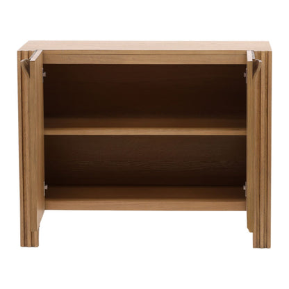 Natural Oak Wood and Oak Veneer Sideboard 41 in Wide