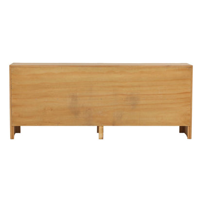 Natural Oak Wood and Oak Veneer Sideboard 41 in Wide