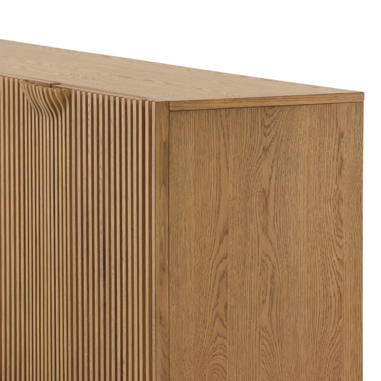 Natural Oak Wood and Oak Veneer Sideboard 41 in Wide