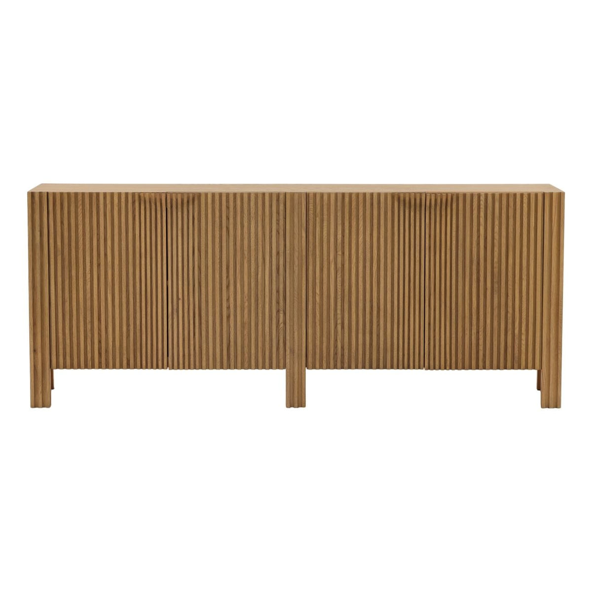 Elevated Oak Wood and Oak Veneer Cabinet