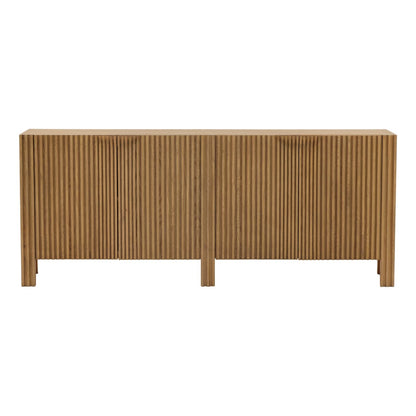 Natural Oak Wood and Oak Veneer Sideboard 41 in Wide