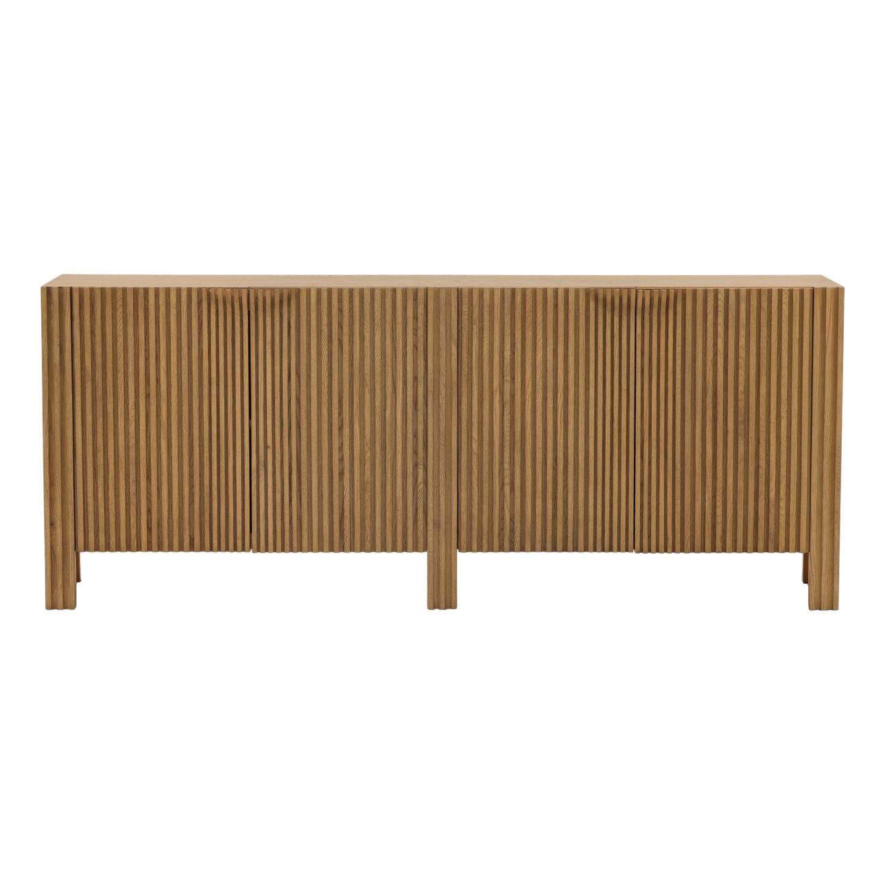 Natural Oak Wood and Oak Veneer Sideboard 41 in Wide