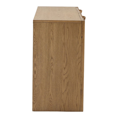 Natural Oak Wood and Oak Veneer Sideboard 41 in Wide
