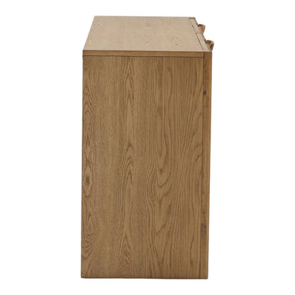 Natural Oak Wood and Oak Veneer Sideboard 41 in Wide