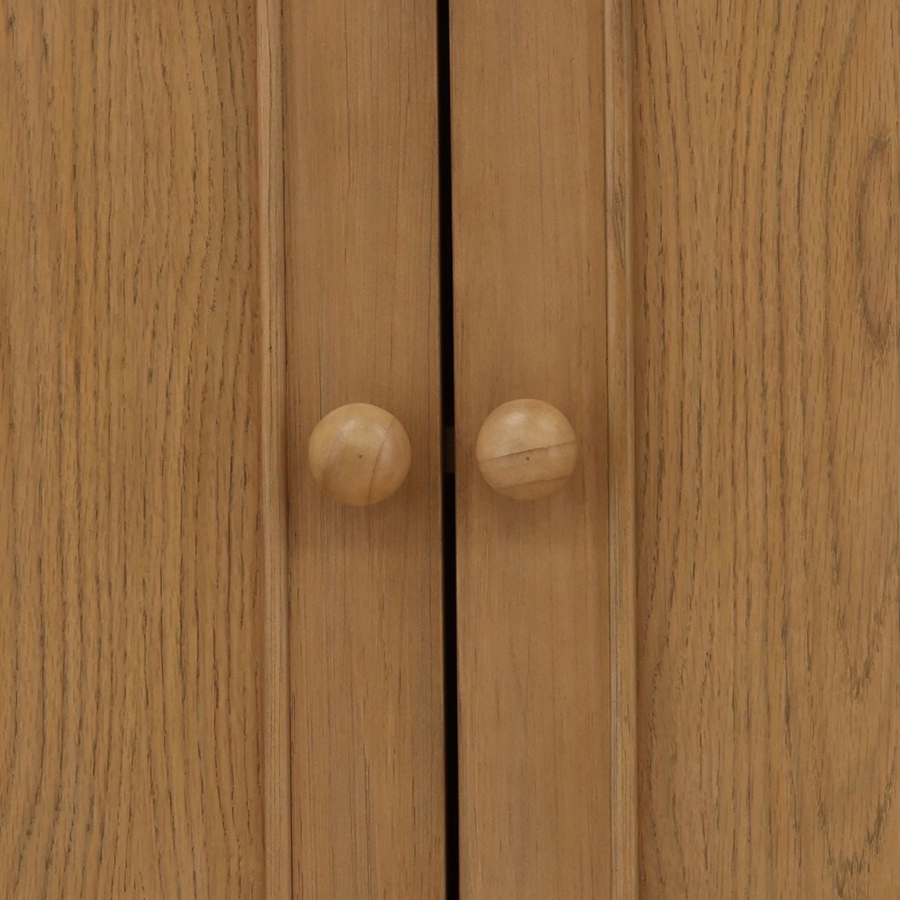 Natural Pine Wood and Oak Veneer Sideboard 84 in Wide