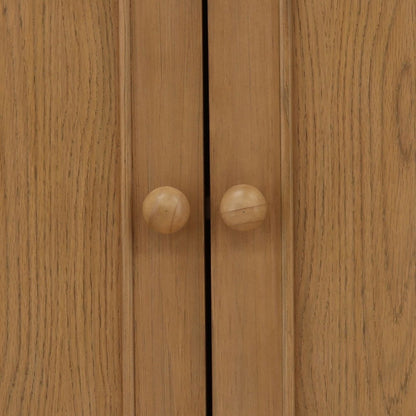 Natural Pine Wood and Oak Veneer Sideboard 84 in Wide
