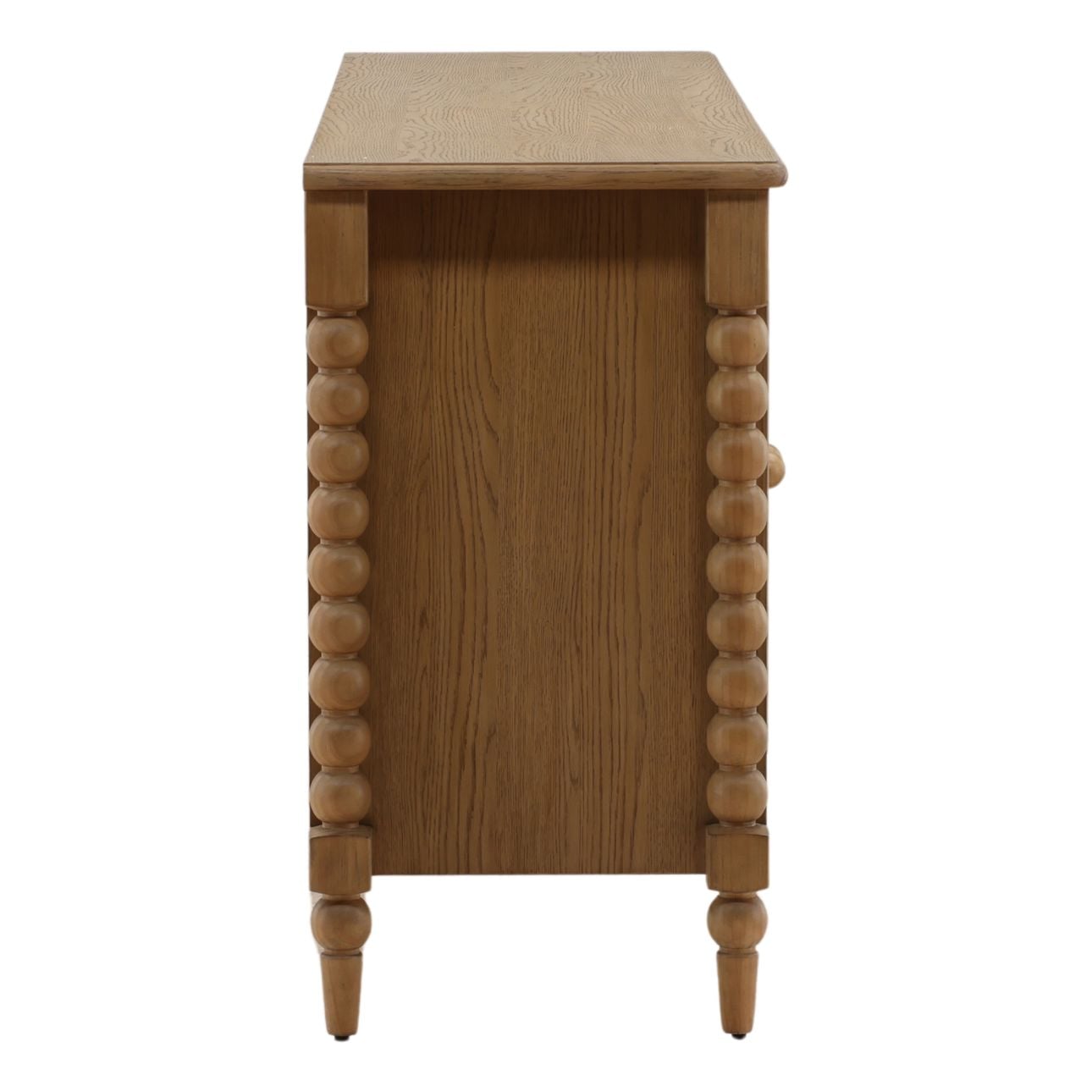 Natural Pine Wood and Oak Veneer Sideboard 84 in Wide