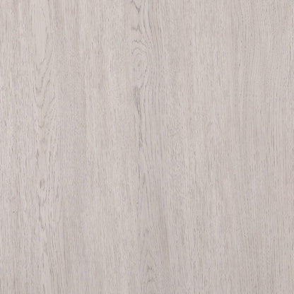 Light Grey Rubber Wood and Oak Veneer Table 109 in Wide
