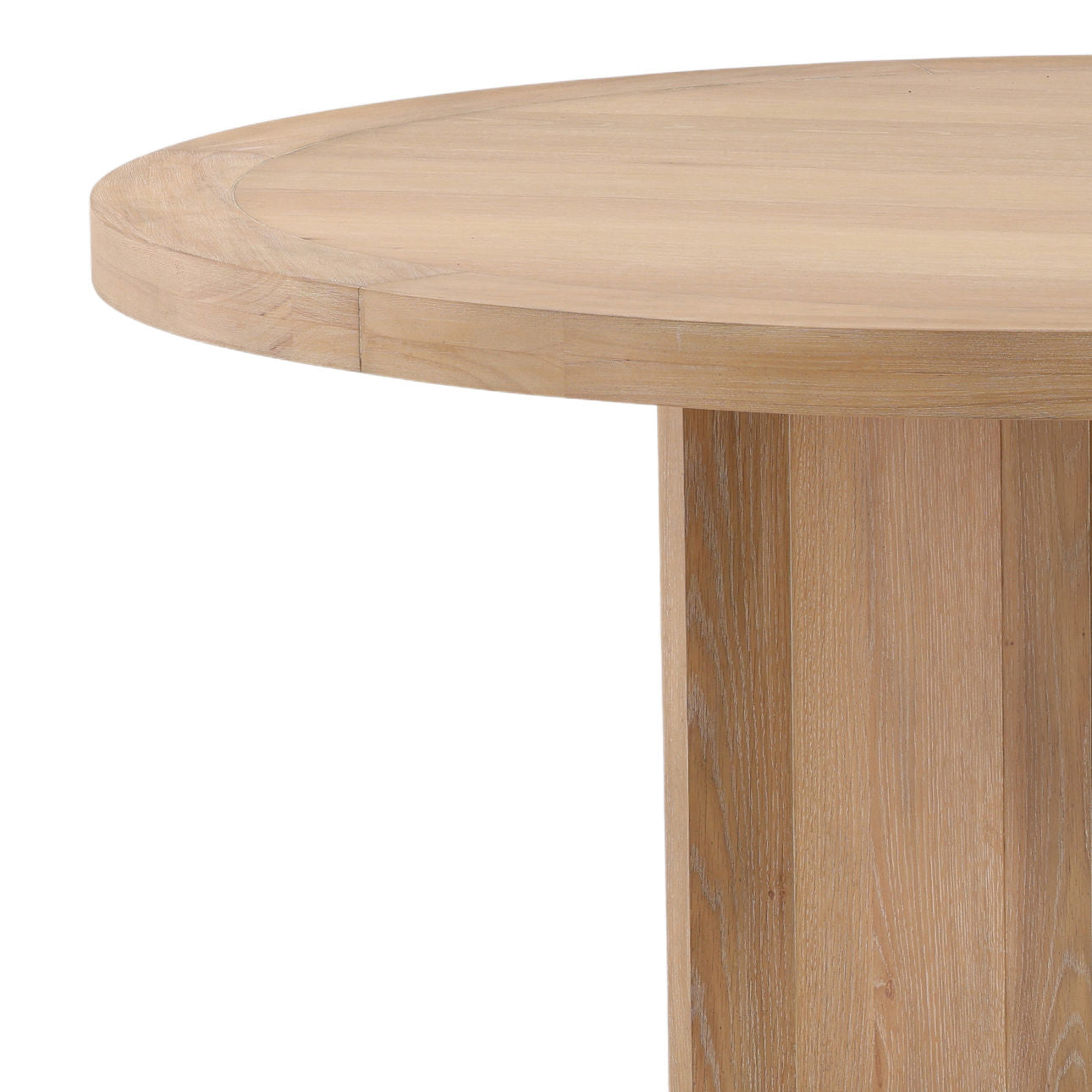Natural Rubber Wood and Oak Veneer Table 60 in Wide