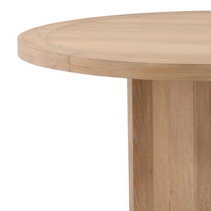 Natural Rubber Wood and Oak Veneer Table 60 in Wide