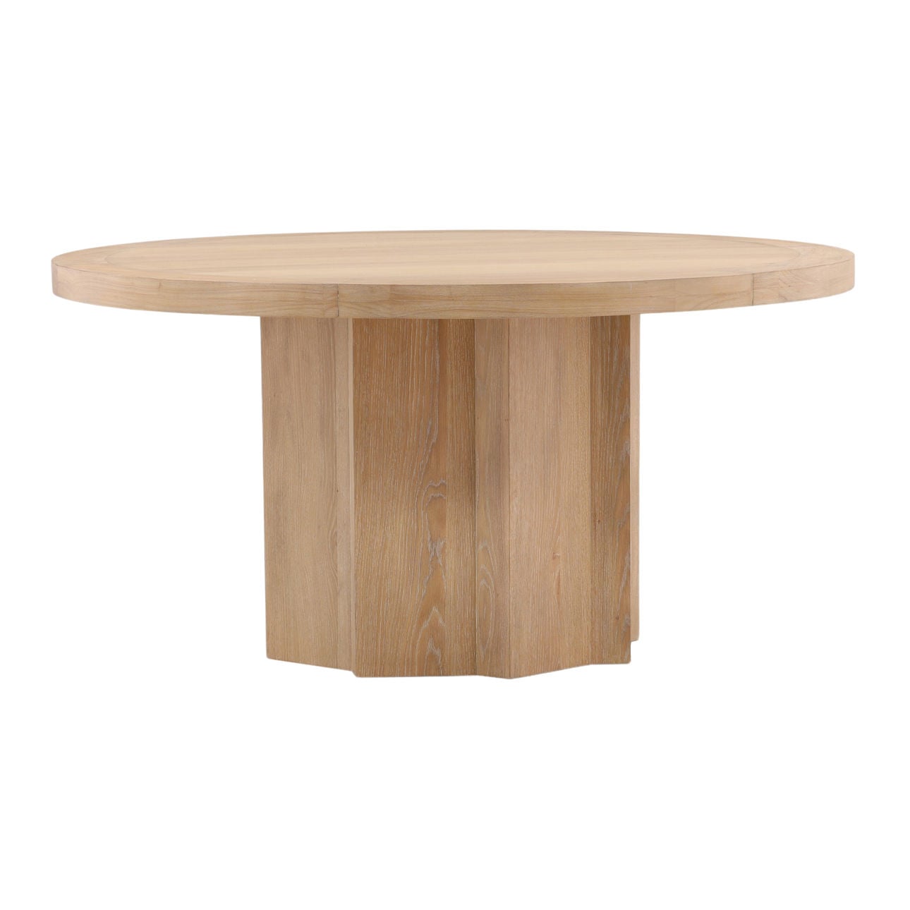 Natural Rubber Wood and Oak Veneer Table 60 in Wide