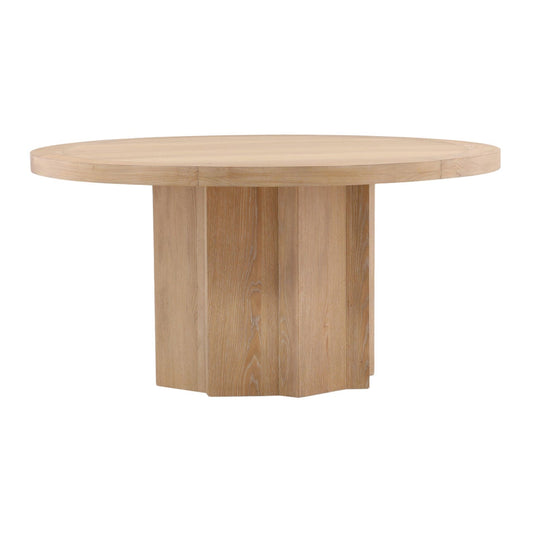 Natural Rubber Wood and Oak Veneer Table 60 in Wide