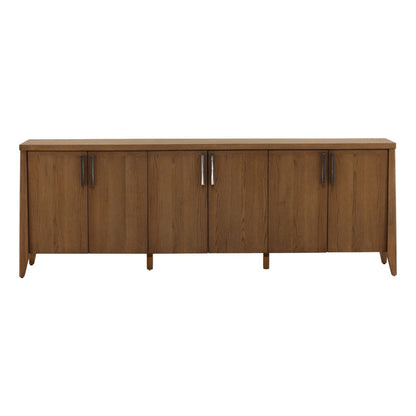 Curated Rubber Wood and Oak Veneer Cabinet