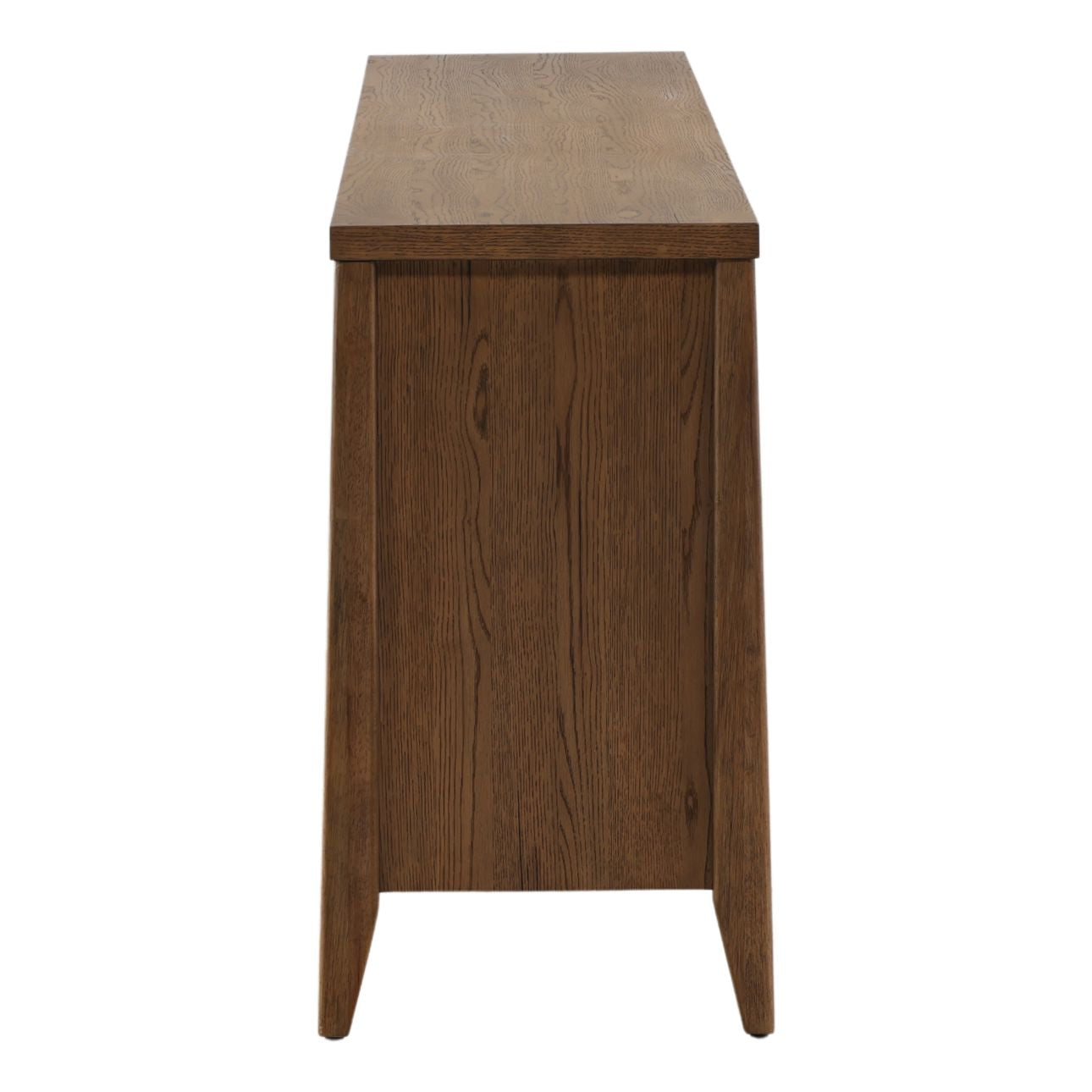 Brown Rubber Wood and Oak Veneer Sideboard 95.5 in Wide