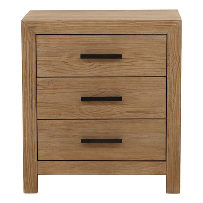 Light Warm Wash Pine Wood Nightstand 27 in Wide