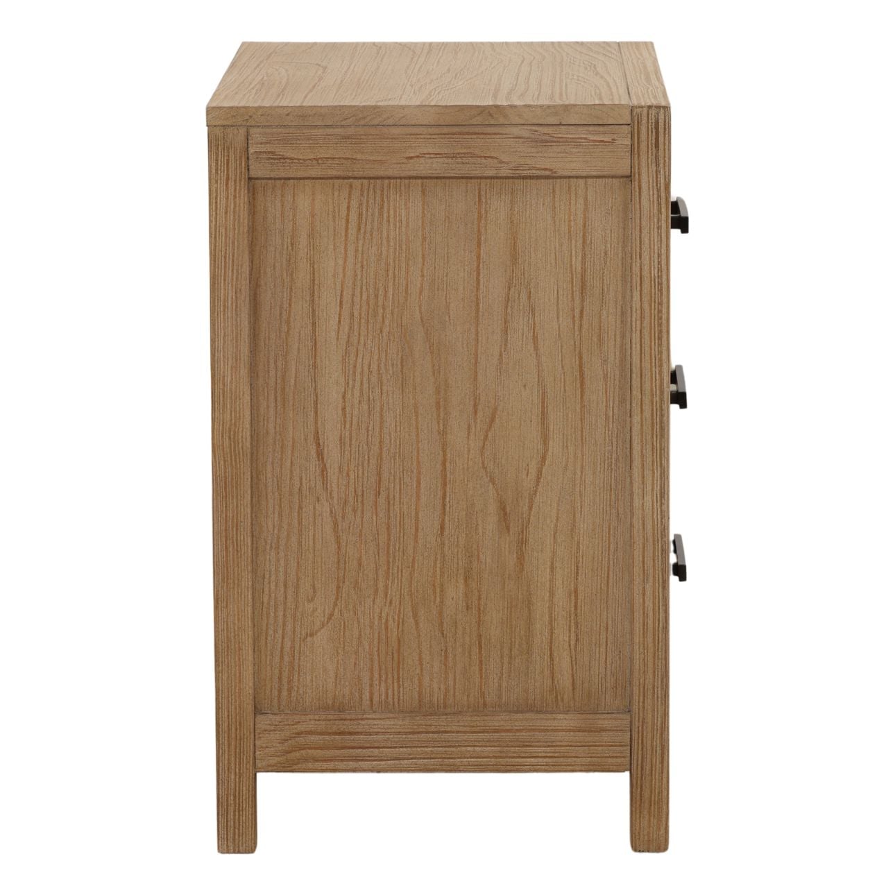 Light Warm Wash Pine Wood Nightstand 27 in Wide