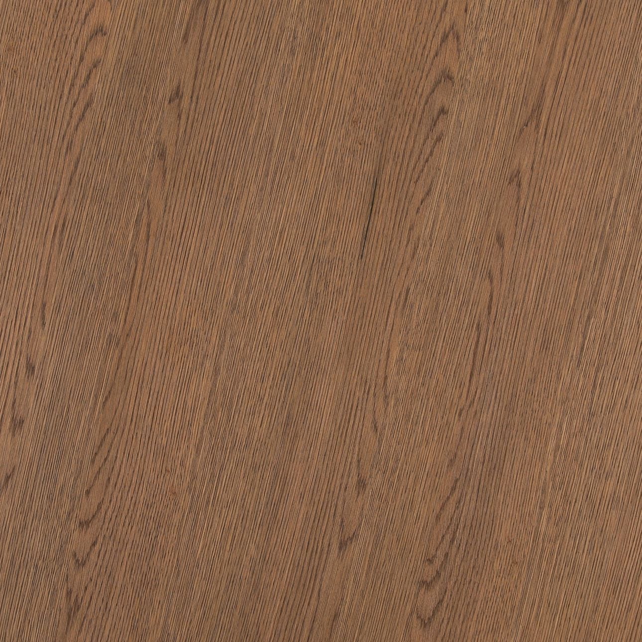Brown Oak Veneer and Rubber Wood Table 38 in Wide
