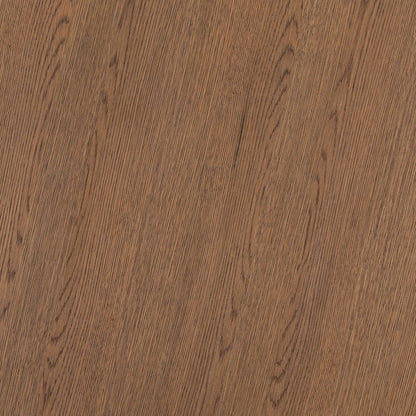 Brown Oak Veneer and Rubber Wood Table 38 in Wide