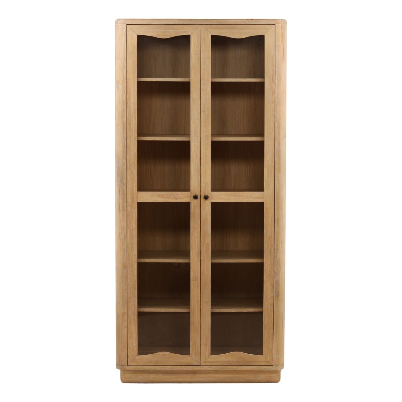 Natural Oak Veneer and Rubber Wood Cabinet 40 in Wide