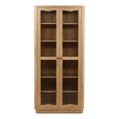 Natural Oak Veneer and Rubber Wood Cabinet 40 in Wide