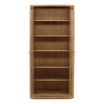 Natural Oak Veneer and Rubber Wood Cabinet 40 in Wide