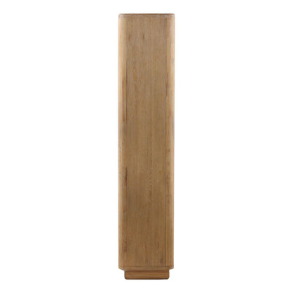 Natural Oak Veneer and Rubber Wood Cabinet 40 in Wide