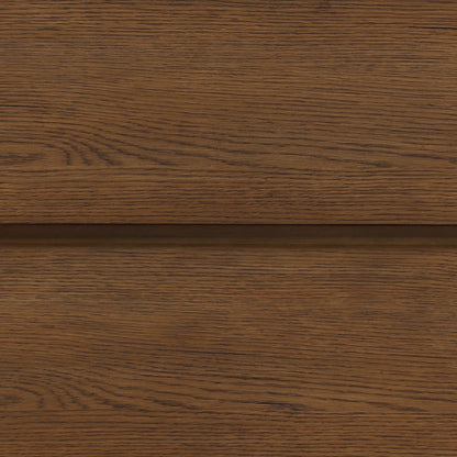 Brown Oak Veneer and Rubber Wood Nightstand 28 in Wide