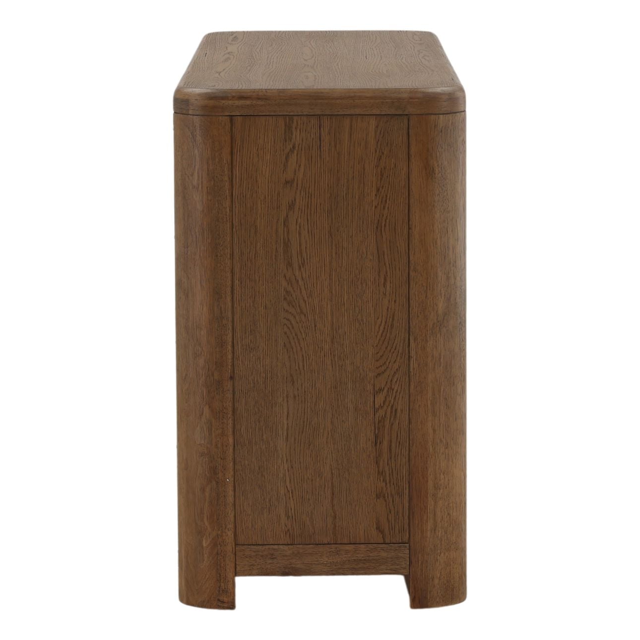 Brown Oak Veneer and Rubber Wood Dresser 67 in Wide