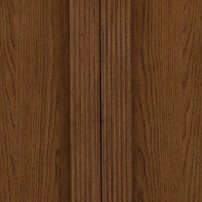 Dark Brown Rubber Wood and Oak Veneer Sideboard 91 in Wide