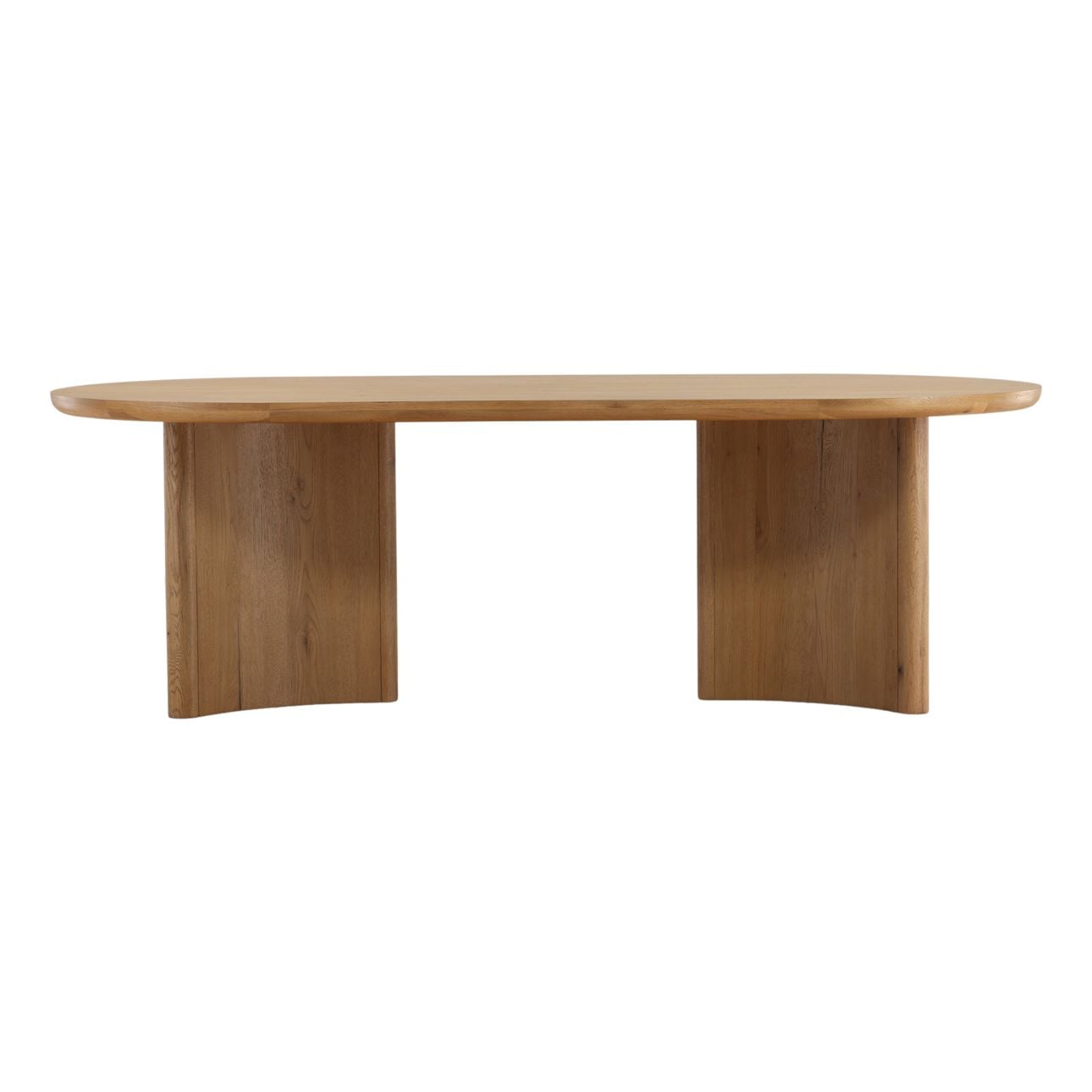 Natural Rubber Wood and Oak Veneer Table 94.5 in Wide
