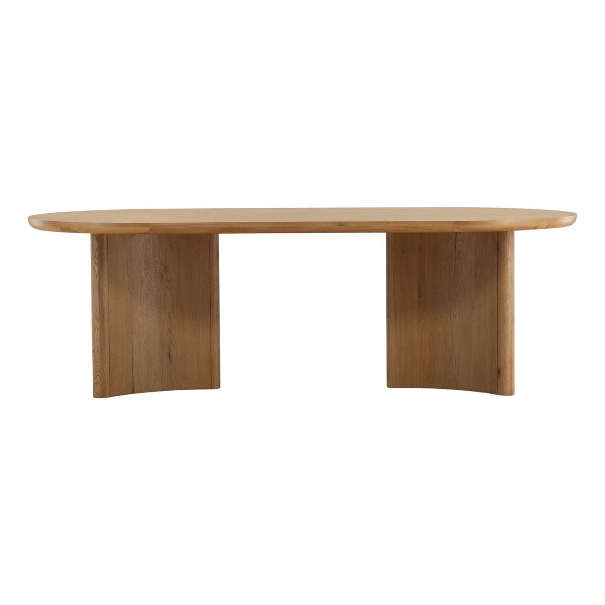 Refined Rubber Wood and Oak Veneer Dining Table