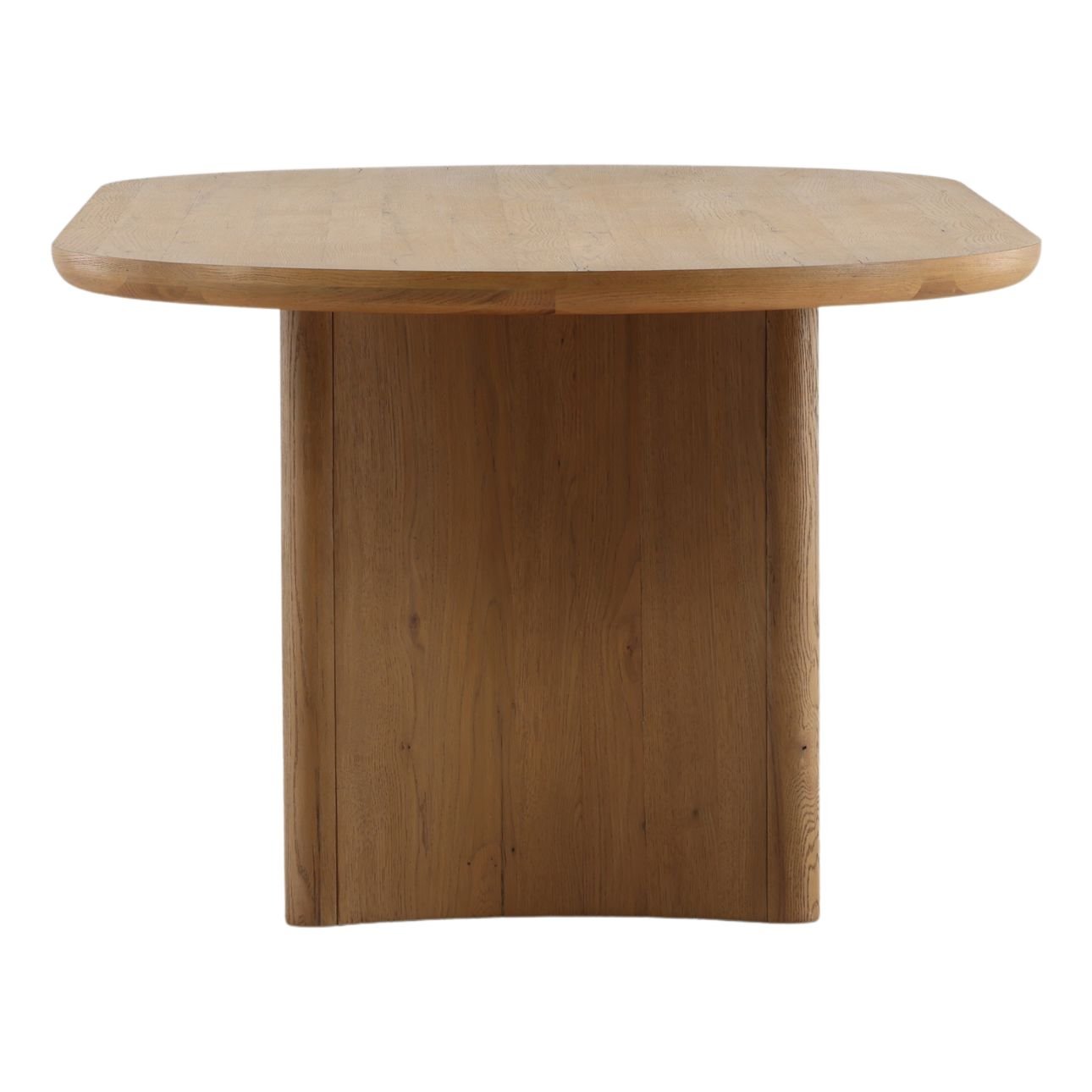 Natural Rubber Wood and Oak Veneer Table 94.5 in Wide