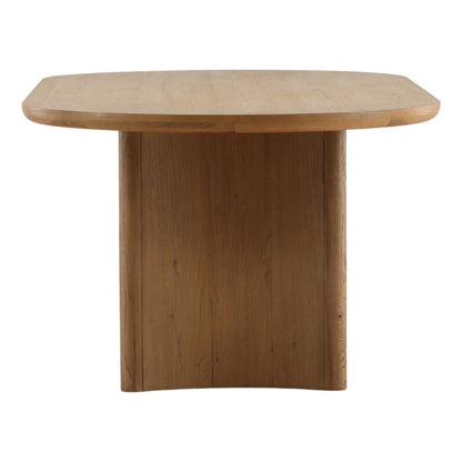 Refined Rubber Wood and Oak Veneer Dining Table