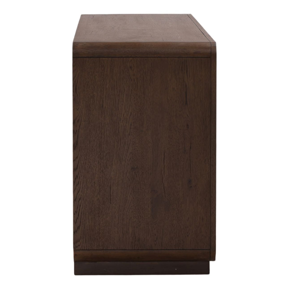 Crafted Rubber Wood and Oak Veneer Cabinet