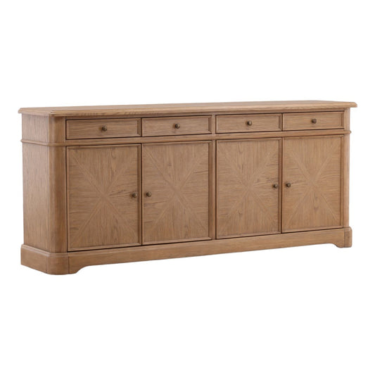 Artisan Rubber Wood and Oak Veneer Cabinet