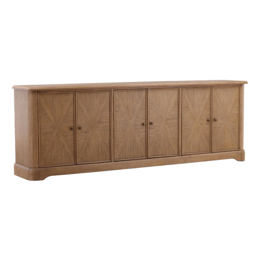 Heritage Rubber Wood and Oak Veneer Cabinet