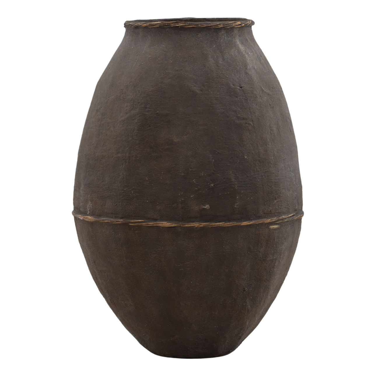 Brown Reinforced Concrete Planter 25 in Wide