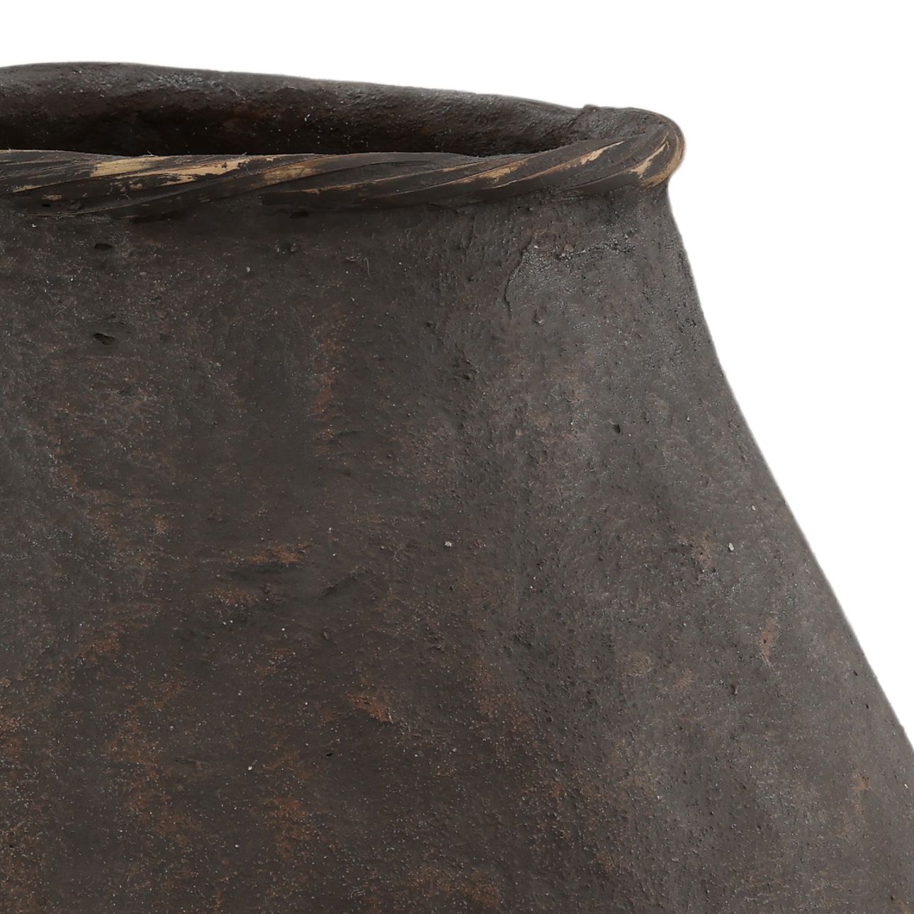 Brown Reinforced Concrete Planter 25 in Wide