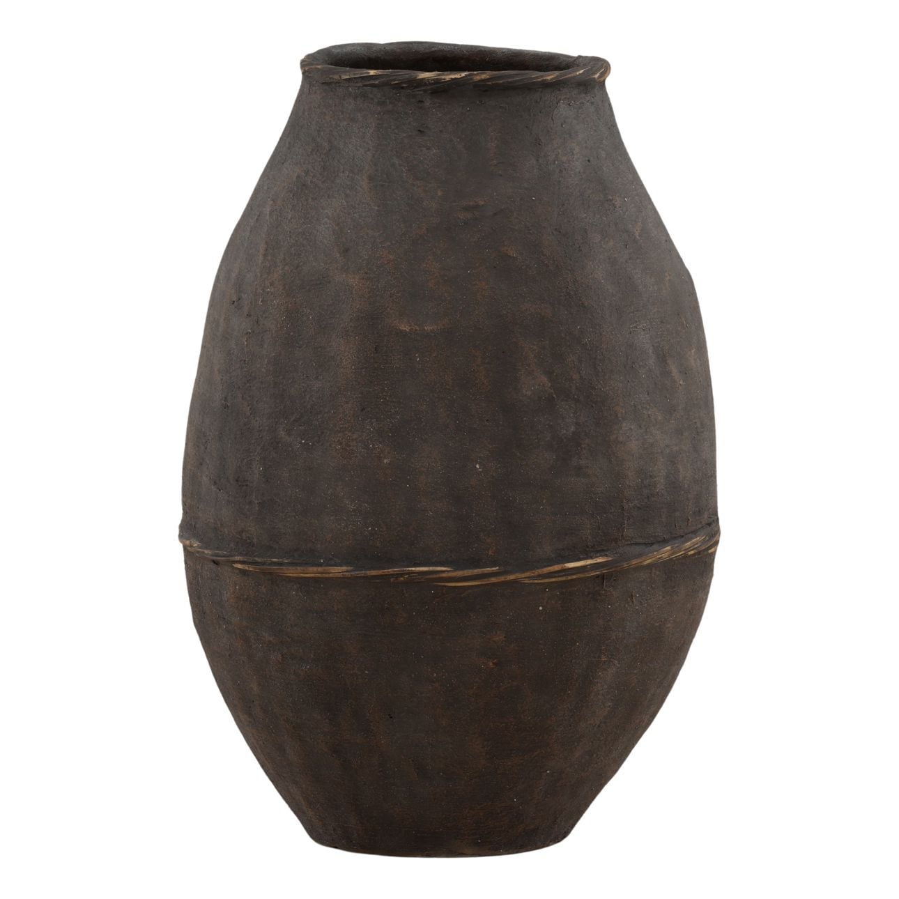 Brown Reinforced Concrete Planter 25 in Wide