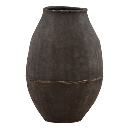 Brown Reinforced Concrete Planter 25 in Wide