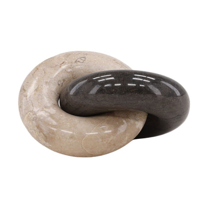 Cream and Black Marble Link 8.5 in Wide