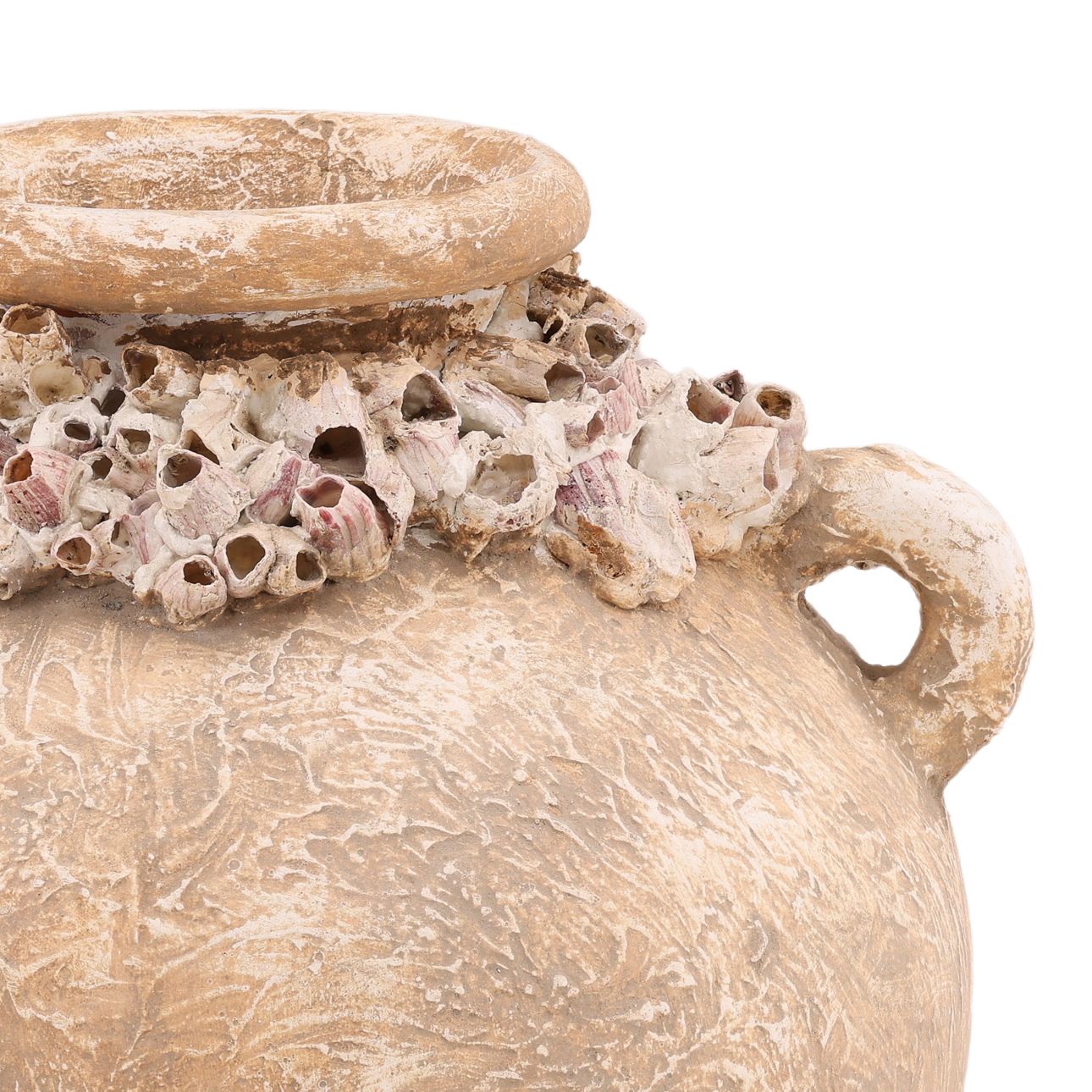 Ivory Terracotta Vase 15 in Wide